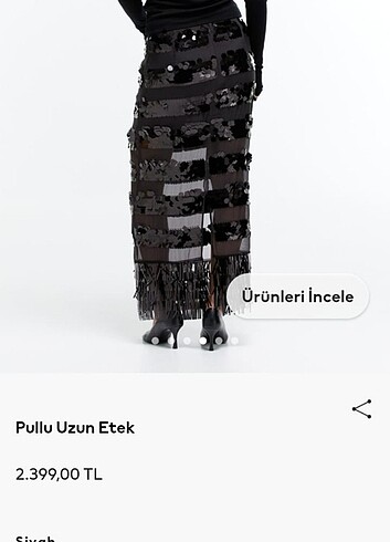 Zara H m payetli etek