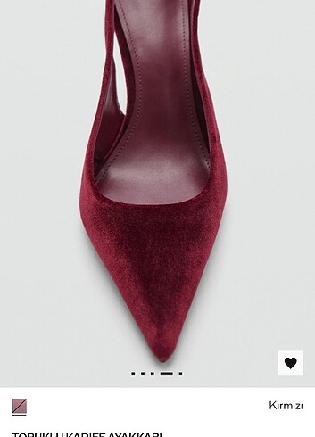 41 Beden bordo Renk Mango kadife stiletto