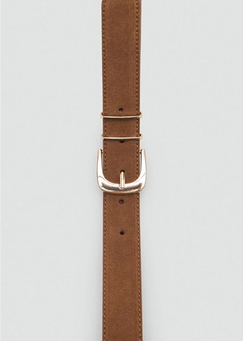 Bej Süet Tokalı Kadın Kemer - Görsel 3