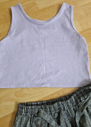 kaşe şort ve krop - Görsel 4