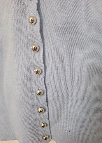 Düğmeli Kolsuz Denim yelek - Görsel 4