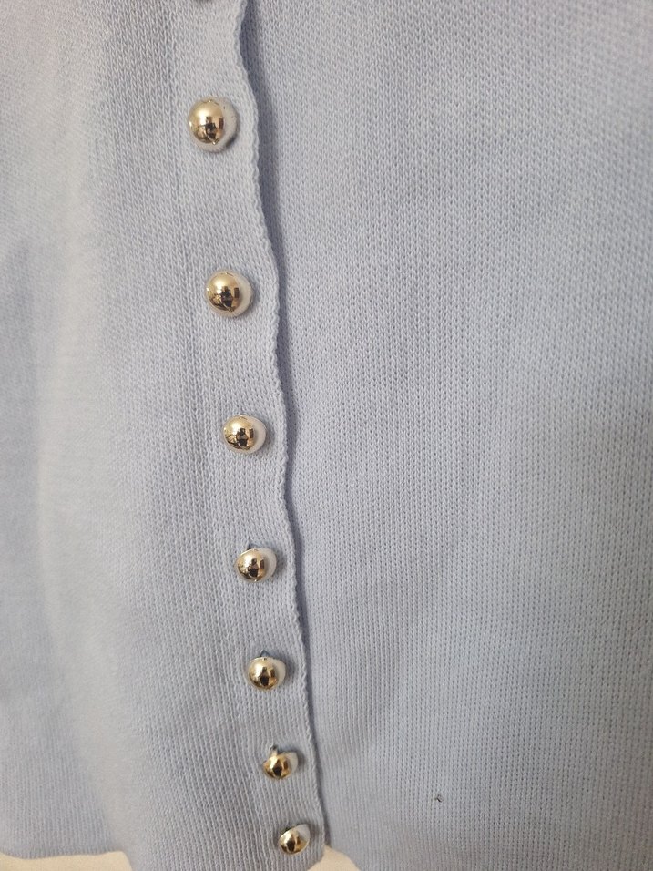 Düğmeli Kolsuz Denim yelek - Görsel 4