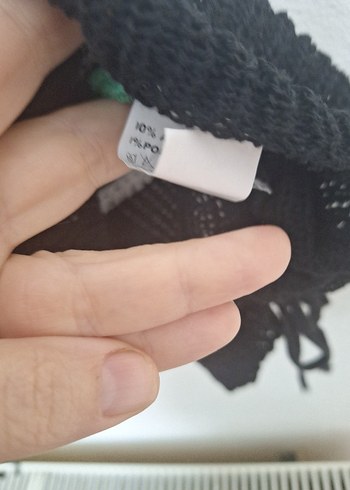 Çizgili Bohem Mini Triko Elbise - Görsel 3