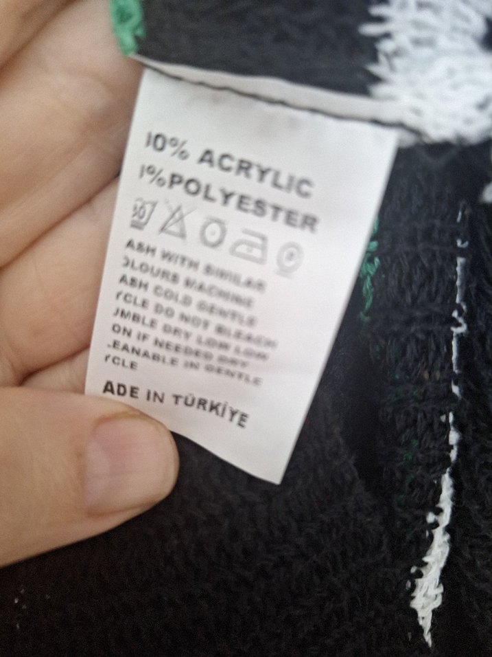 Çizgili Bohem Mini Triko Elbise - Görsel 5