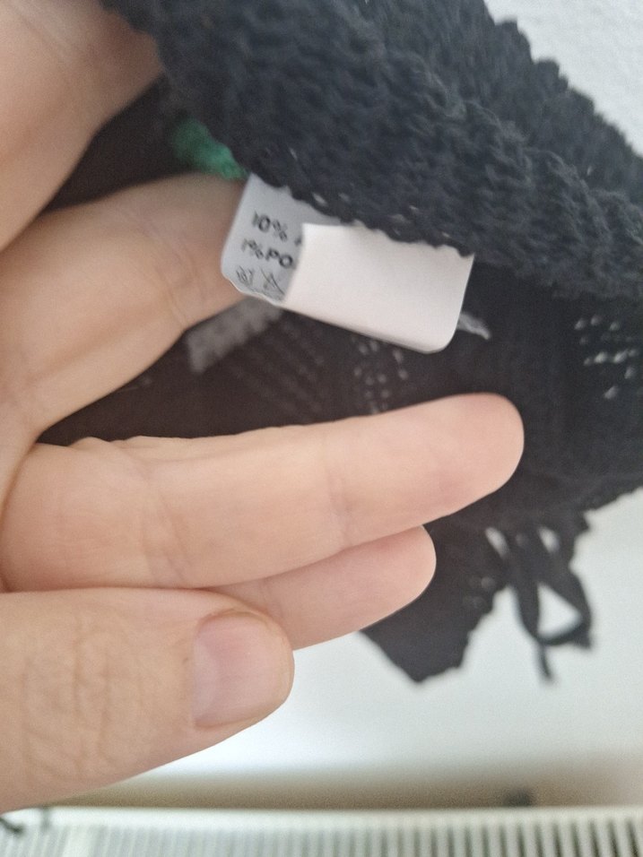 Çizgili Bohem Mini Triko Elbise - Görsel 3