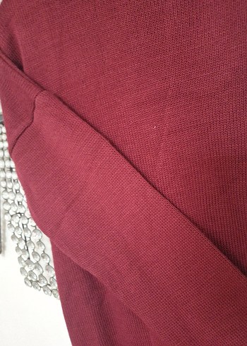 Bordo Uzun Balıkçı Yaka Triko tunuik - Görsel 6