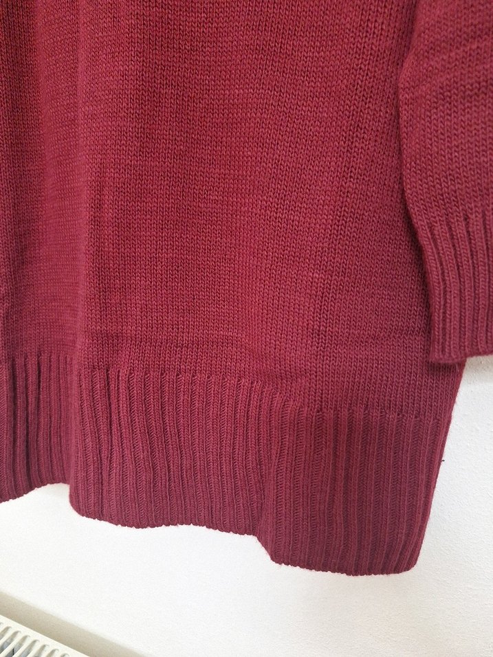 Bordo Uzun Balıkçı Yaka Triko tunuik - Görsel 2