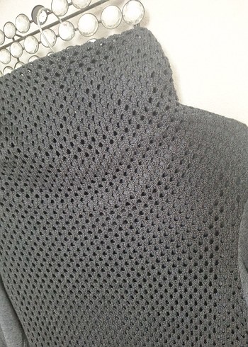 Gri Kadın Boğazlı Örgü Kazak - Görsel 2