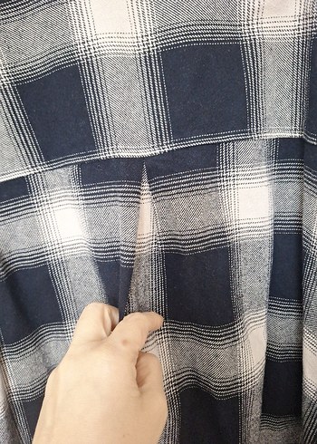 Gri Kareli Düğmeli Kadın Gömlek - Görsel 6