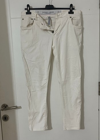 Diğer Ekru Slim Fit Jean Pantolon