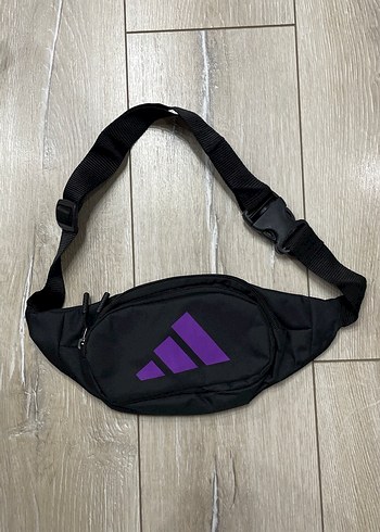 Adidas Siyah Mor Seritli Spor Bel Cantasi