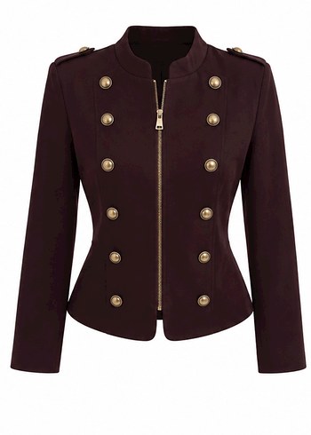 Zara Bordo Kisa Ceket