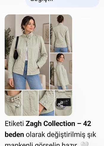 Zara Zagh Collection Acik Haki Sik Ceket