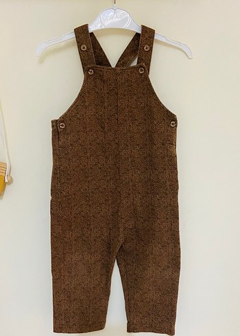 Kahverengi Askılı Erkek Çocuk Tulum - Görsel 2