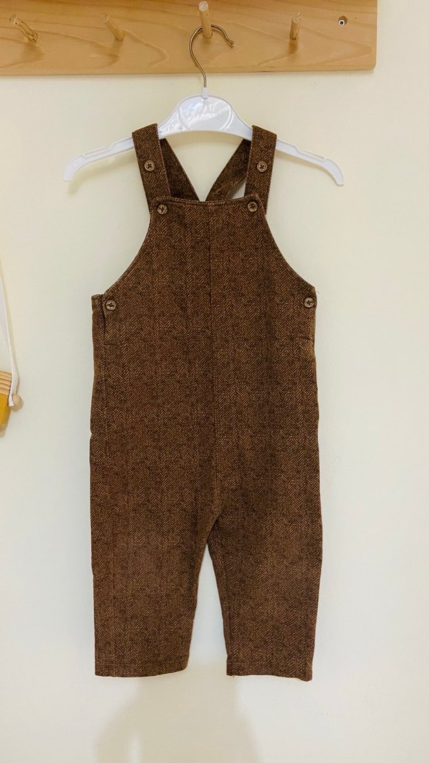 Kahverengi Askılı Erkek Çocuk Tulum - Görsel 2