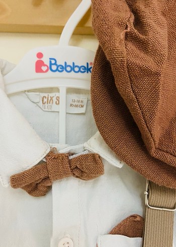 Pamuklu Kahverengi Erkek Bebek Takım (9-12 ay) - Görsel 3