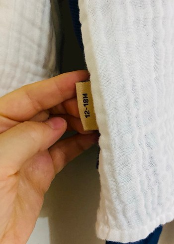 Düğmeli Erkek Bebek Mavi Yelekli Takım (12-18ay) - Görsel 6