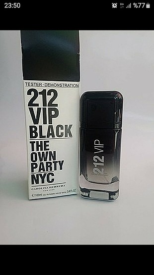 CAROLINA HERRERA 212 BIP VIP BLACK 100ML ERKEK TESTER PARFUM