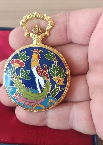 Diğer Altin Tonlu Kuslu Vintage Cep Saati
