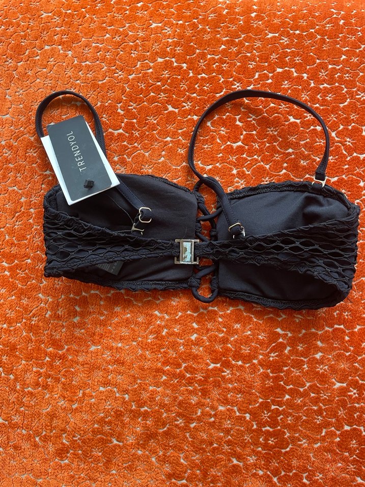 Siyah Strappy Bikini Üstü - Görsel 2