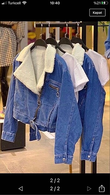 Zara İçi polarlı kot ceket