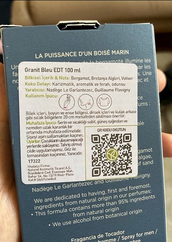Beden Yves Rocher Granit Bleu Erkek Parfümü 100ml