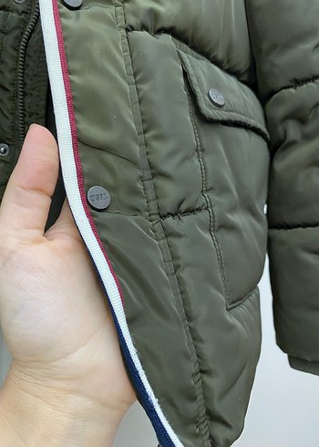 8 Yaş Beden Uspa Parlak Yeşil Fermuarlı Erkek Çocuk Kabanı
