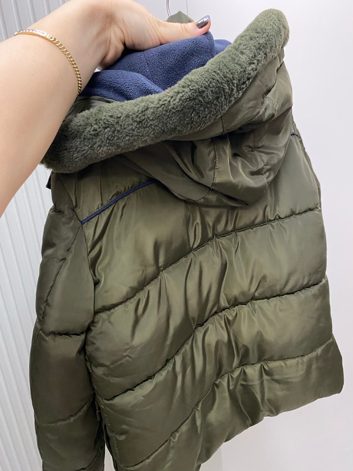 Uspa Parlak Yeşil Fermuarlı Erkek Çocuk Kabanı - Görsel 2