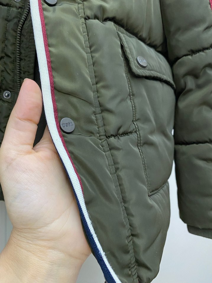 Uspa Parlak Yeşil Fermuarlı Erkek Çocuk Kabanı - Görsel 3