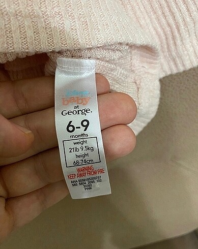6 Ay Beden ten rengi Renk Bebek elbise