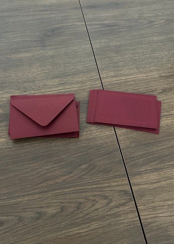 Diğer Bordo Minimalist Zarf Ve Kartlik