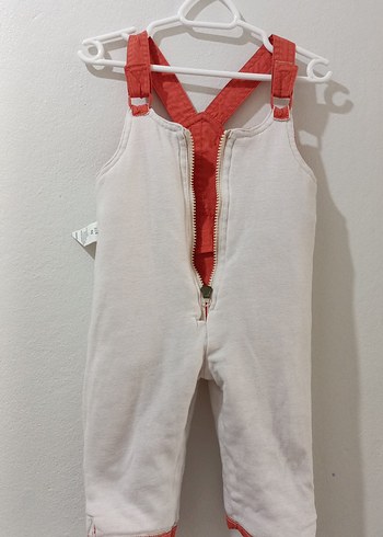 Unisex Çocuk Fermuarlı Askılı Pantolon - Görsel 6