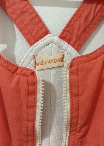 Unisex Çocuk Fermuarlı Askılı Pantolon - Görsel 2