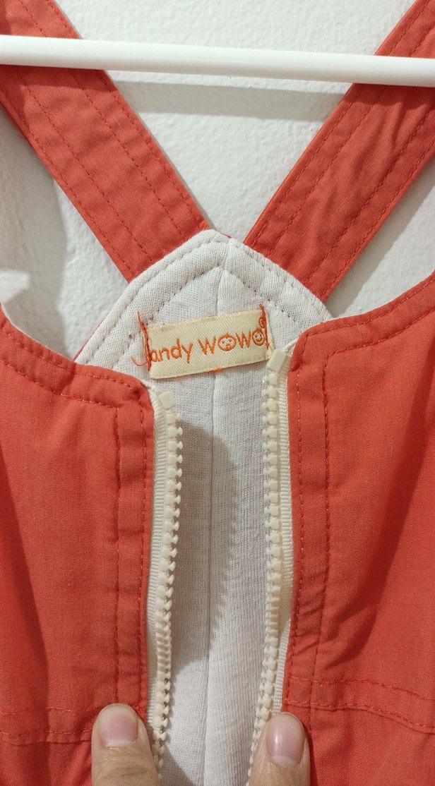 Unisex Çocuk Fermuarlı Askılı Pantolon - Görsel 2