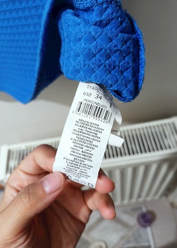 Mavi Kısa Kollu Bluz - Görsel 4