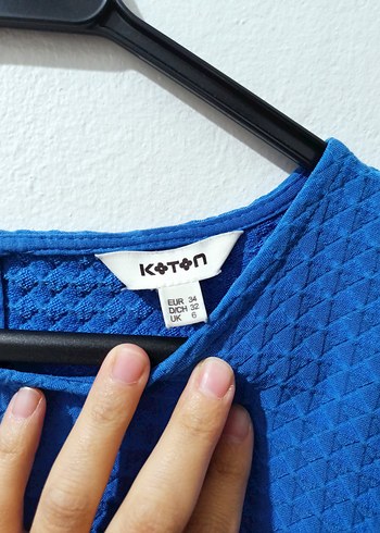 Mavi Kısa Kollu Bluz - Görsel 3