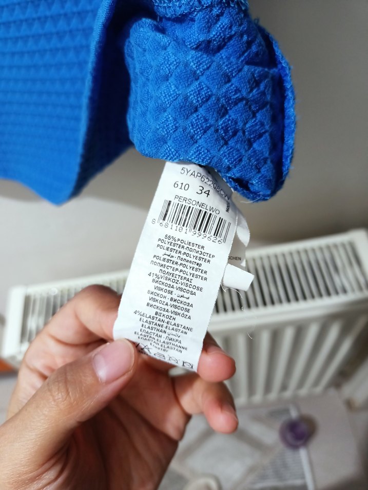 Mavi Kısa Kollu Bluz - Görsel 4