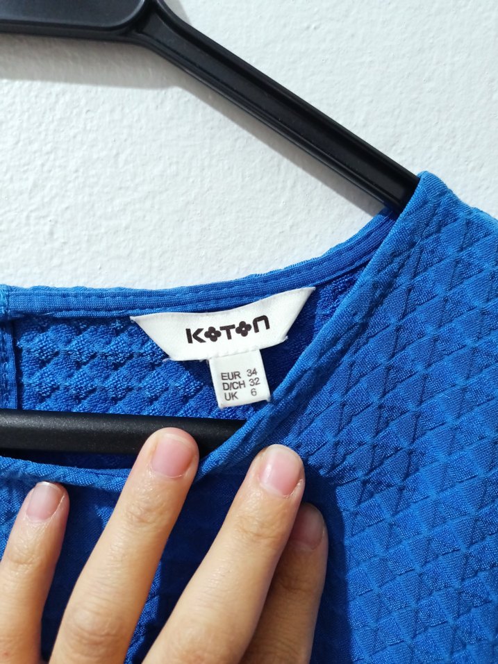 Mavi Kısa Kollu Bluz - Görsel 3