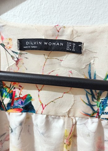 Çiçek Desenli V Yaka Mini Bohem Bluz - Görsel 5