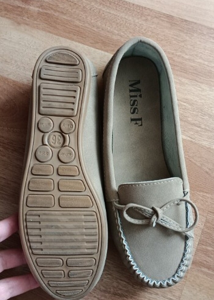 Bej babet ayakkabı  - Görsel 2