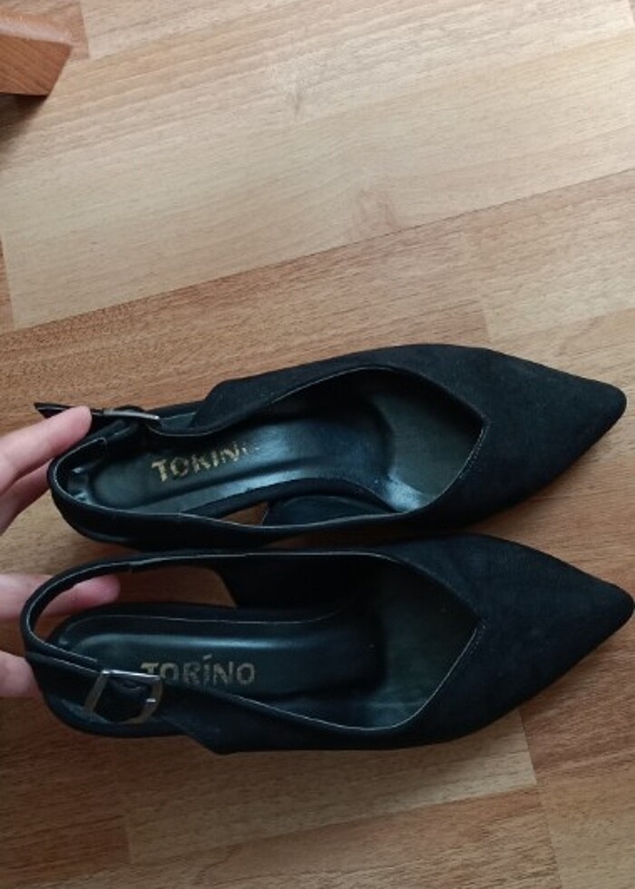 Siyah süet ayakkabı  - Görsel 2