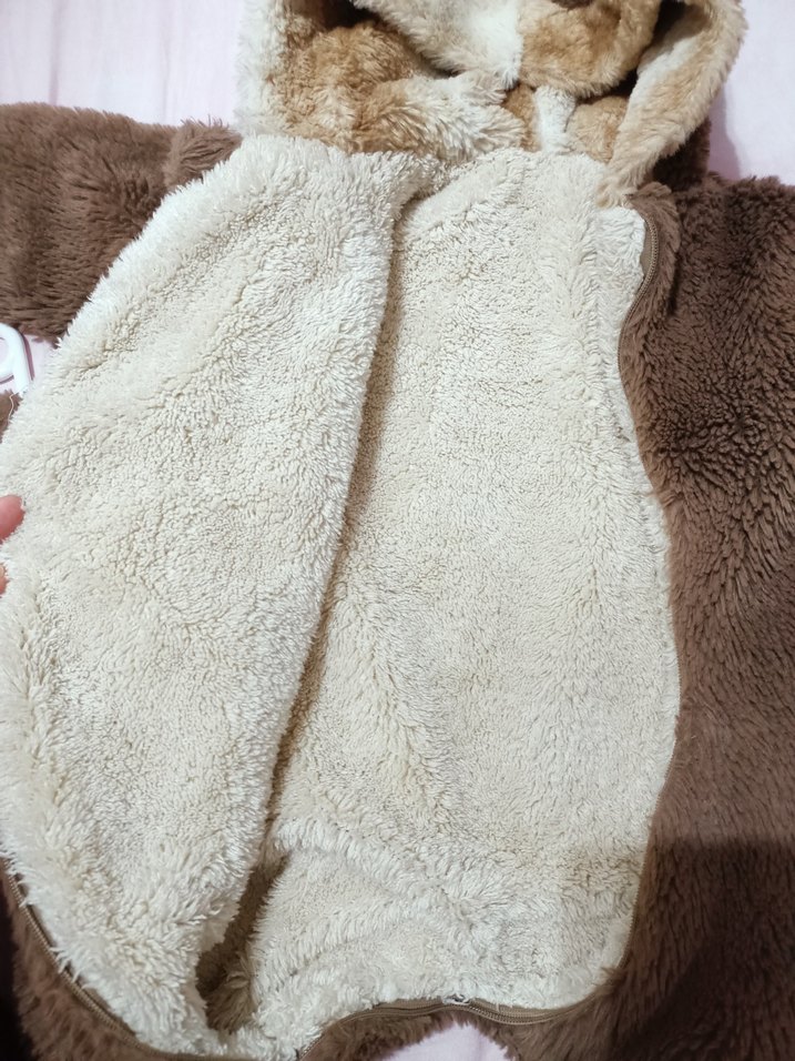 Kahverengi Kürklü Erkek Bebek Tulumu - Görsel 3