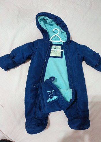 Lacivert  Bebek Kışlık Tulum - Görsel 3