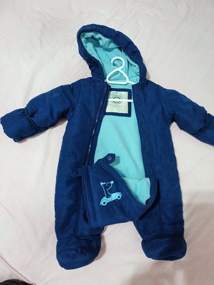 Lacivert  Bebek Kışlık Tulum - Görsel 3