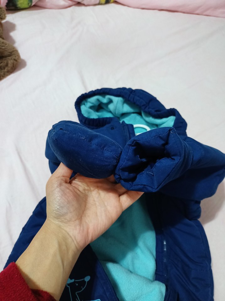 Lacivert  Bebek Kışlık Tulum - Görsel 4