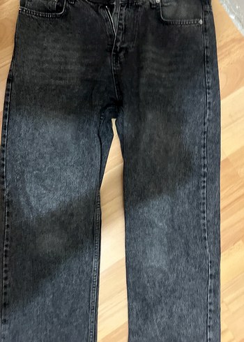 Pull and Bear Koyu Gri Yikamali Dar Kesim Jean