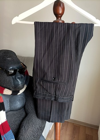 Diğer İtalyan Cizgili Retro Pantolon