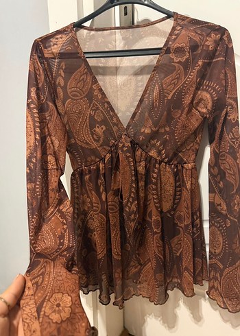 Sheinside Bohem V Yaka Sifon Bluz