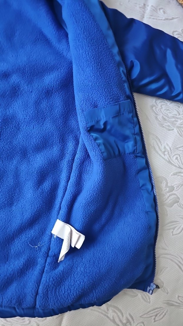 Erkek kız Çocuk Mavi Fermuarlı Mont - Görsel 4