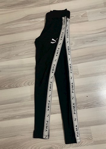 Puma Siyah Logo Detayli Spor Tayt